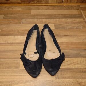 Noonday Collection Elegant Black Flats with Bow